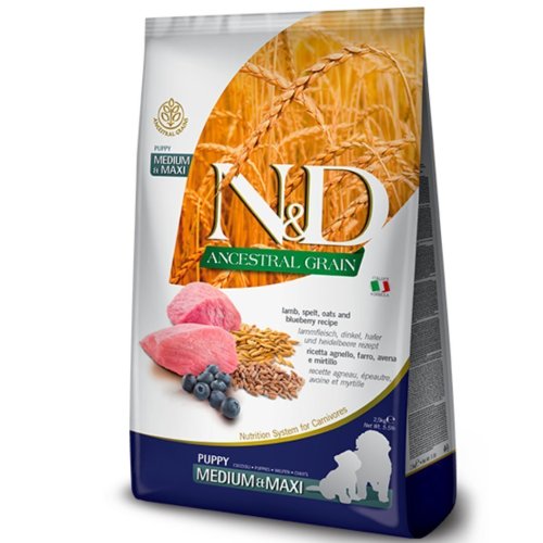 Сухий корм Farmina Dog N&D Low Grain LAMB & BLUEBERRY PUPPY MEDIUM & MAXI - 12 кг