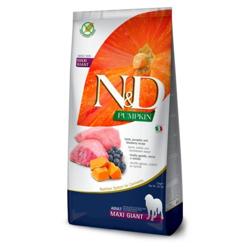 Сухий корм Farmina Dog N&D Grain Free PUMPKIN LAMB & BLUEBERRY ADULT GIANT MAXI - 12 кг