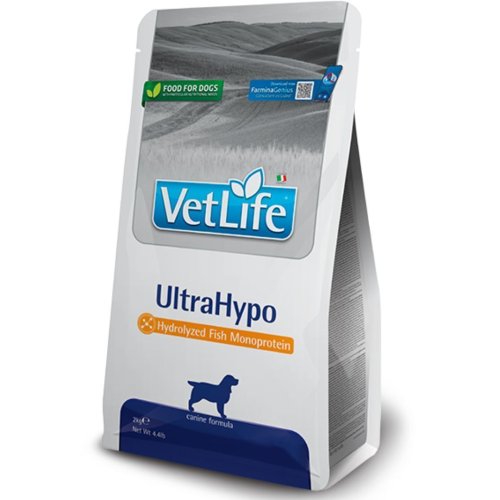 Сухий корм Farmina Dog Vet Life ULTRAHYPO дієтитчне харчування для зменшення непереносимості інгредієнтів та поживних речовин - 2 кг