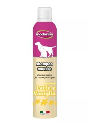 Шампунь - мус Indorina Shampoo Mousse Lat Van для собак та котів з ароматом ванілі та молока - 300 мл