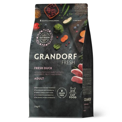 Сухий корм Grandorf Cat Fresh Duck Sweet Potatoe для дорослих котів качка з бататом - 400 г - 2 кг