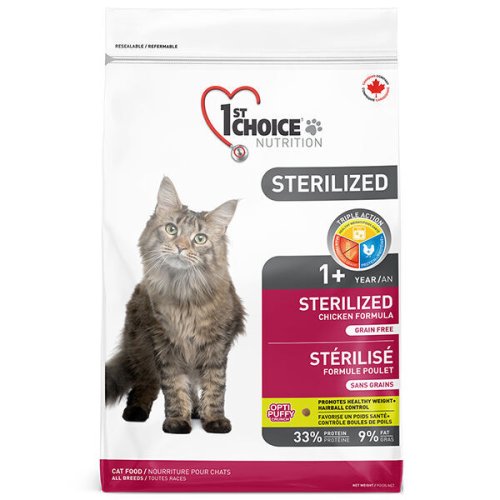 Сухий корм 1st Choice Cat Sterilized Chicken Фест Чойс Курка беззерновий для стерилізованих котів - 10 кг