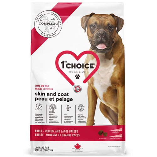 Сухий корм 1st Choice Dog Adult Skin and Coat Фест Чойс Дорослий Ягня Риба для собак середніх і великих порід - 11 кг