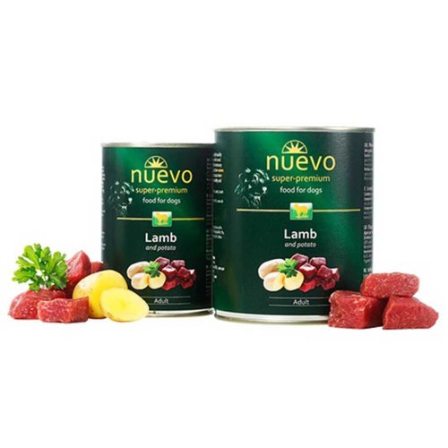 Вологий корм NUEVO Dog ADULT з ягням та картоплею для собак - 400 г