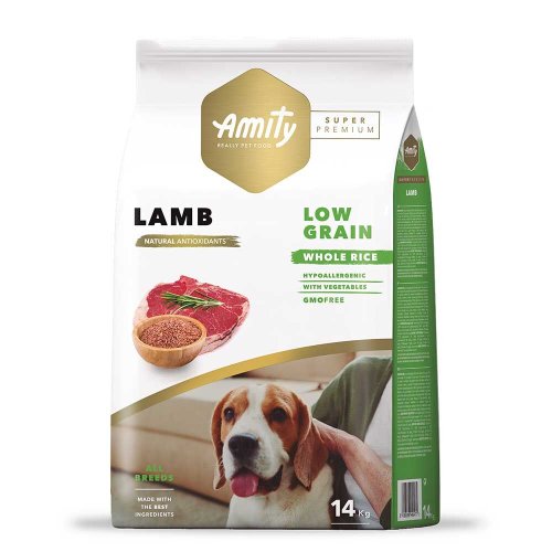 Сухий корм Amity Dog Super Premium Lamb для дорослих собак з ягням - 14 кг