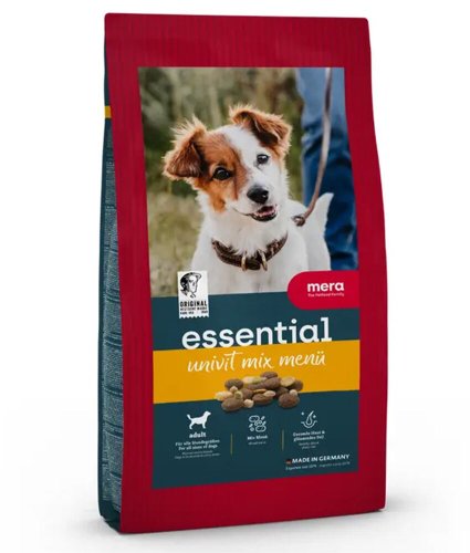 Сухий корм Mera Dog Essential Univit корм для собак з норм рівнем активності (змішана крокета) - 12.5 кг