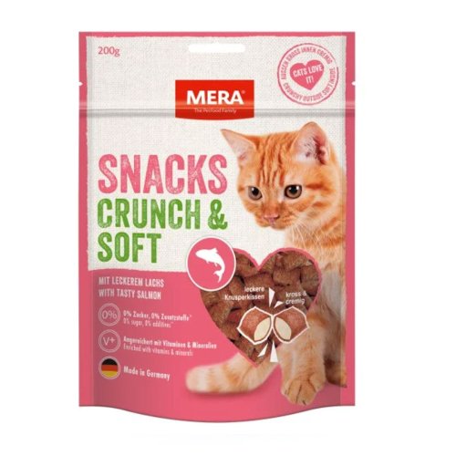 Ласощі Mera Cat SNACKS Crunch & Soft Lachs снеки для котів із лососем - 200 г