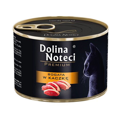 Вологий корм Dolina Noteci Cat Premium Для котів м'ясні шматочки в соусі з качкою - 185 г
