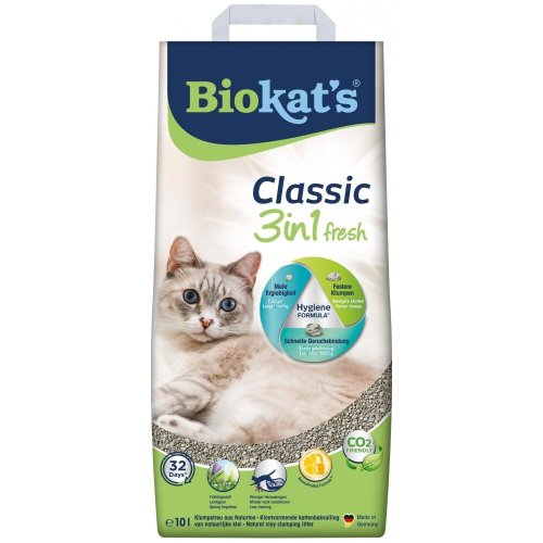 Наповнювач бентонітовий Biokats Classic Fresh 3in1 0.1 – 5мм - 10 л