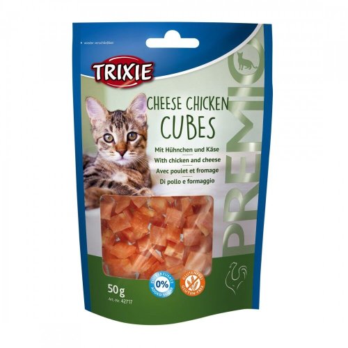 Ласощі Trixie Premio Cheese Chicken Cubes для котів кубики з куркою та сиром - 50 г