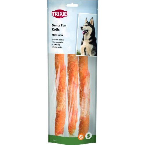Ласощі Trixie Denta Fun для собак Палички для чищення зубів з куркою 28 см 250 г - 3 шт