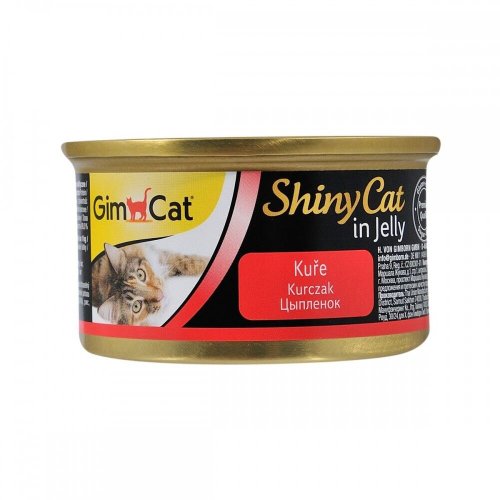 Вологий корм GimCat Shiny Cat для котів з куркою в желе - 70 г