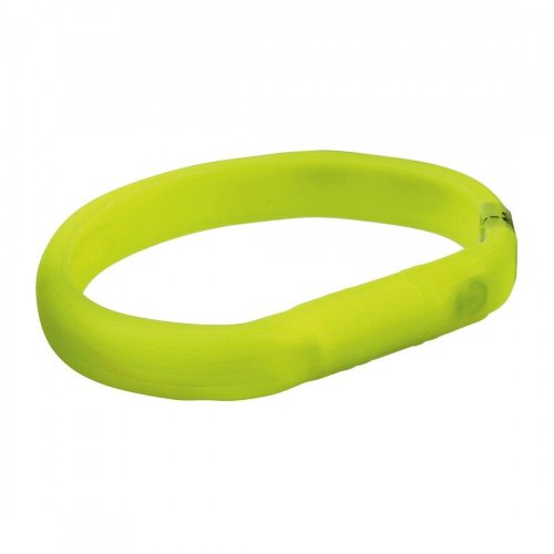 Нашийник Trixie Flash Light Ring USB для собак з підсвічуванням силіконовий зелений розмір 70 cм/18 мм - L-XL