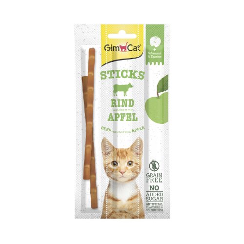 Ласощі GimCat Superfood Duo-Sticks для котів палички з яловичиною та яблуками - 3 шт