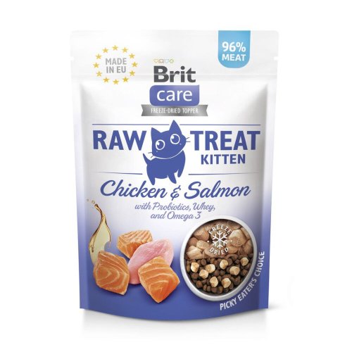 Ласощі Brit Raw Treat Freeze-dried Kitten для кошенят курка і лосось - 40 г