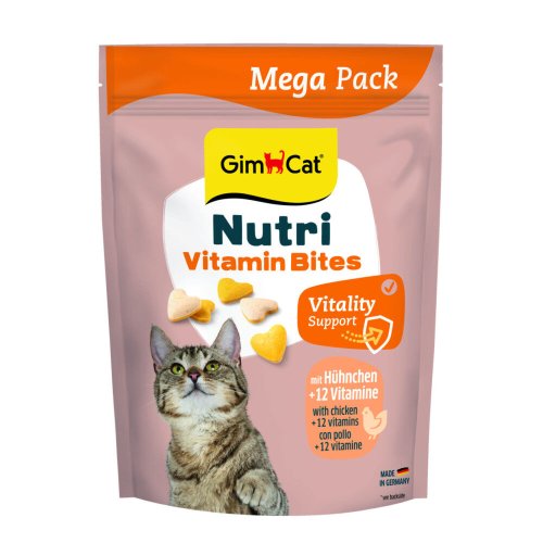 Вітаміни GimCat NUTRI VITAMIN BITES CHICKEN для котів мультивітамін з куркою - 425 г
