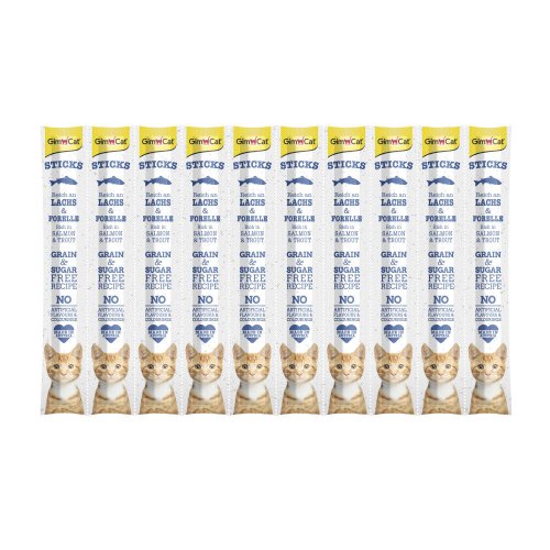 Ласощі GimCat для котів палички з лососем та форелю - 10х5 г