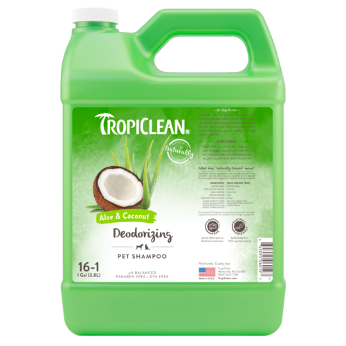 Шампунь TropiClean "Алоє та кокос" концентрат, дезодоруючий для собак та котів - 3.8 л
