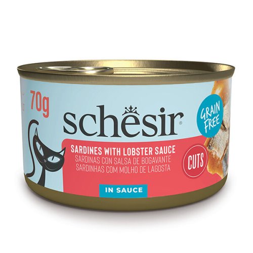 Вологий корм Schesir Cat Grill Sardines with Lobster sauce САРДИНА З ЛОБСТЕРОМ в соусі беззерновий корм для котів - 70 г