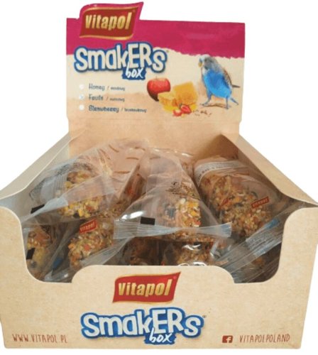Ласощі Vitapol Вітапул колба для папуг фрукти BOX - 12 шт