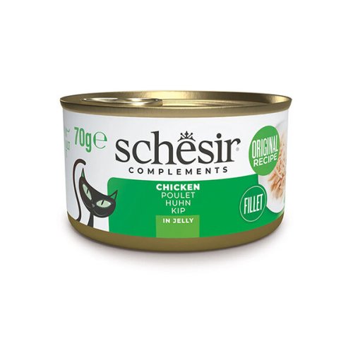 Вологий корм Schesir Cat Chicken КУРЯЧЕ ФІЛЕ в желе в желе для котів - 70 г