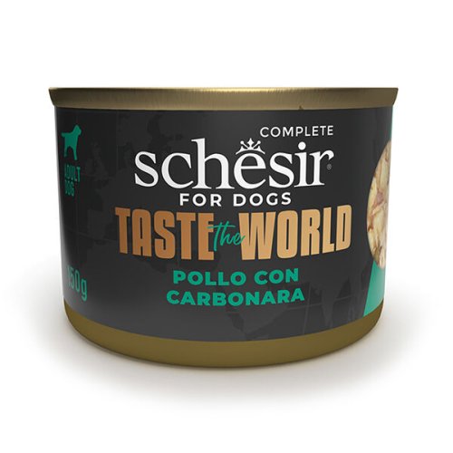Вологий корм Schesir Dog Taste the World Chicken with Carbonara КУРКА З КАРБОНАРОЮ в бульйоні для собак - 150 г