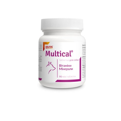 Вітаміни Dolfos для собак Мультикаль міні 1т/3кг - 90 таб