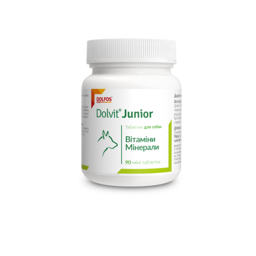 Вітаміни Dolfos для собак Долвіт Юніор міні 1т/3кг - 90 таб