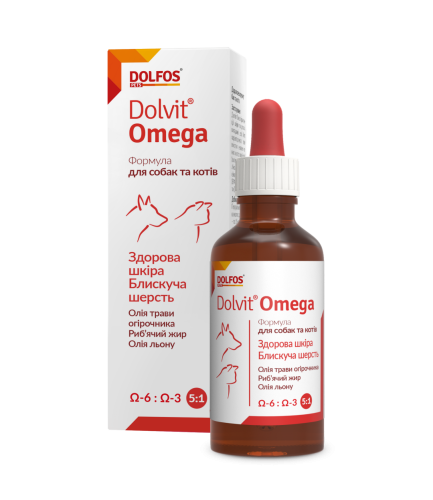 Вітаміни Dolfos для собак та котів Долвіт Омега краплі - 50 мл