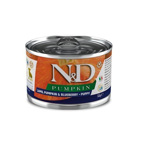 Вологий корм Farmina Dog N&D Grain Free PUMPKIN LAMB PUPPY MINI для собак з гарбузом ягням чорницею - 140 г