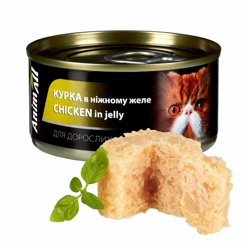 Вологий корм Animall Cat курка в желе для котів - 85 г