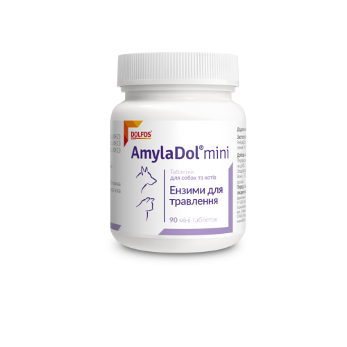 Вітаміни Dolfos для собак та котів АмілаДол Міні ферменти - 90 таб