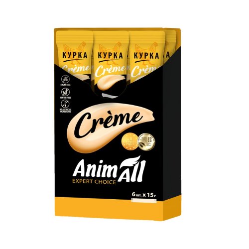 Ласощі Animall Cat Сreme для котів зі смаком курки - 6х15 г