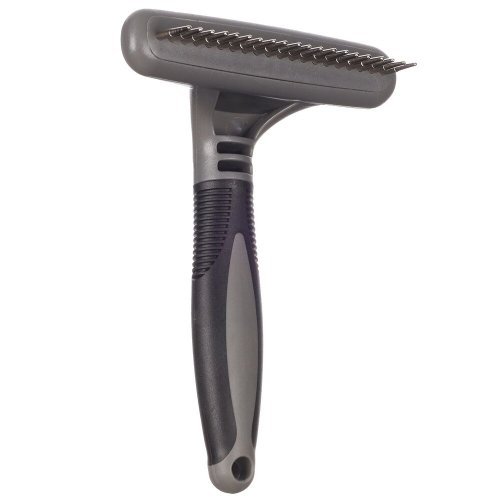 Гребінець Flamingo Граблі для вичісування підшорстку з кргулими зубчиками для собак зубів 24 шт 17.5х11.5 см - 1 шт