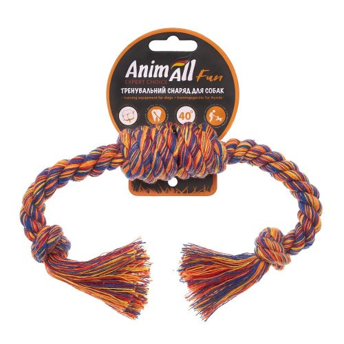Іграшка для собак AnimAll Фан канат бочка з двома вузлами