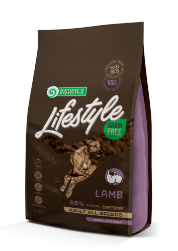 Сухий корм Nature's Protection Dog Lifestyle Grain Free Lamb Adult All Breeds для собак усіх порід з Ягням - 1.5 кг