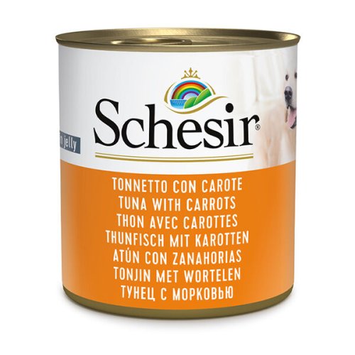 Вологий корм Schesir Dog Tuna With Carrots ТУНЕЦЬ З МОРКВОЮ в желе для собак - 285 г