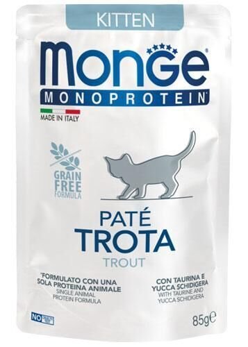 Вологий корм Monge Cat MONOPROTEIN Kitten 100% форель - 85 г