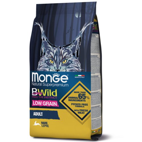 Сухий корм Monge Cat Bwild Low Grain м'ясо зайця - 1.5 кг