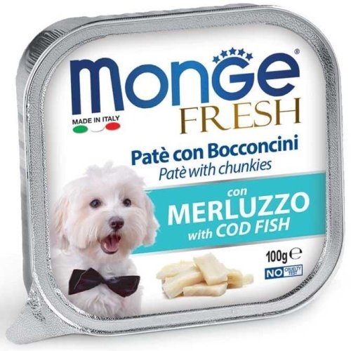 Вологий корм Monge Dog FRESH з тріскою - 100 г