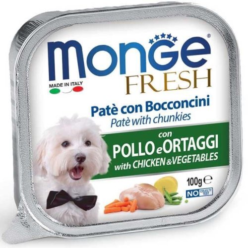 Вологий корм Monge Dog FRESH з куркою та овочами - 100 г