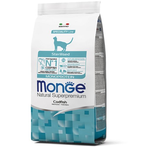Сухий корм Monge Cat Sterilised з тріскою - 1.5 кг