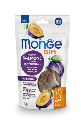 Ласощі Gift Monge Gift Cat Hairball лосось зі сливою - 50 г
