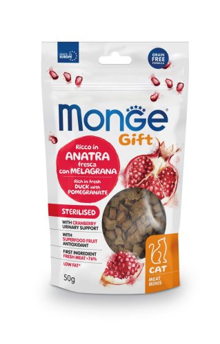 Ласощі Gift Monge Gift Cat Sterilised качка з гранатом - 50 г