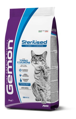 Сухий корм Gemon Cat Sterilised тунeць з лососем - 2 кг