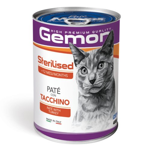 Вологий корм Gemon Cat Sterilised з індичкою - 400 г