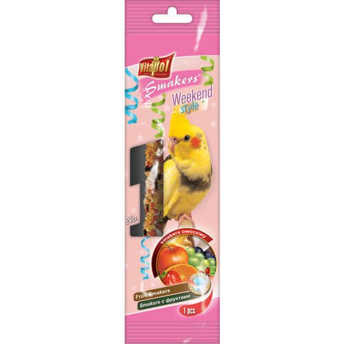 Ласощі Vitapol Вітапул колба Вікенд Стиль для німф Фруктовий 45 г - 1 шт