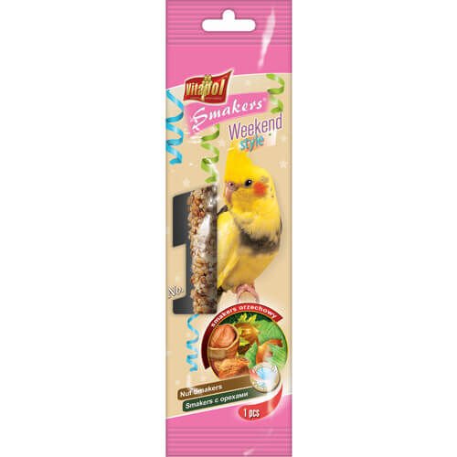 Ласощі Vitapol Вітапул колба Вікенд Стиль для німф Горіховий 45 г - 1 шт