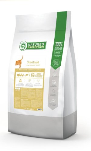 Сухий корм Nature's Protection Sterilised Poultry & Salmon Adult для стирилізованих котів з куркою та лососем - 18 кг