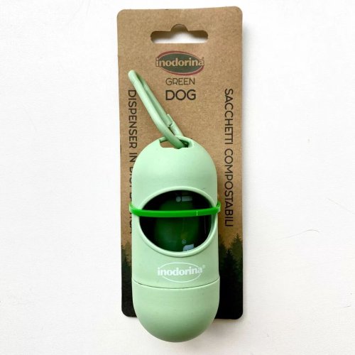 Диспенсер Inodorina Green Dispenser + Bio Sachets з біорозкладними пакетиками - 1 шт